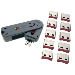 Espada USB блокиратор портов в комплекте 10 заглушек ELock10, Esterra 46006