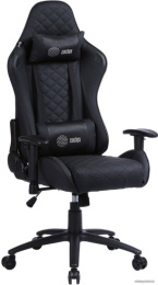 Кресло игровое Cactus CS-CHR-030BL, экокожа, до 120кг, регулируемые 2D подлокотники,  черный