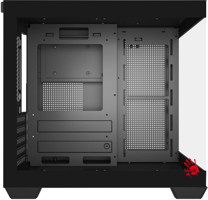 Корпус mATX BLOODY CC-121, Mini-Tower, без БП,  черный [cc-121-bk]
