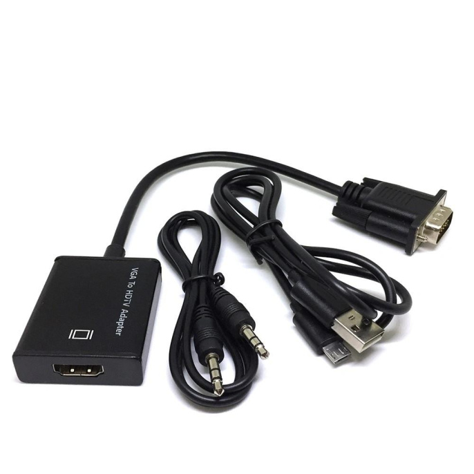 Espada Конвертер VGA + 3,5mm audio jack to HDMI, HCV0201 44083