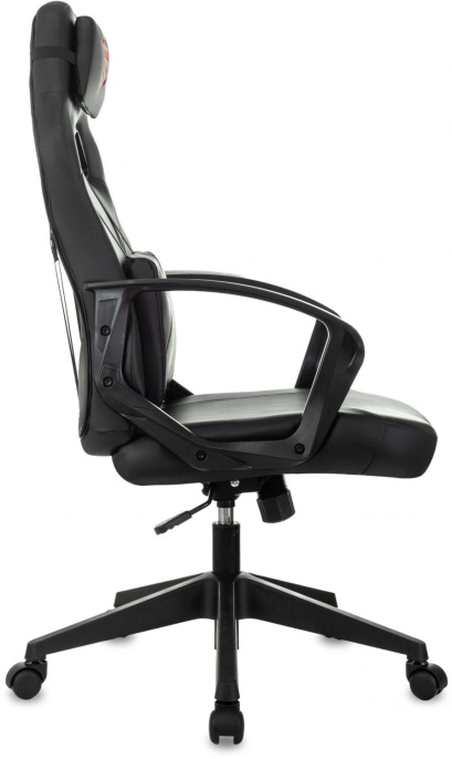 Кресло игровое Zombie 300 черный экокожа крестов. пластик пластик черный