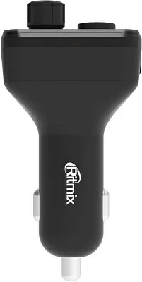 Автомобильный FM-модулятор Ritmix FMT-B100 черный MicroSD BT USB (80000554)