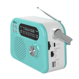 RITMIX RPR-045 AZURE {Радиоприёмник портатив. 3хдиапазонный FM/AM/SW, Bluetooth v.5.3, воспрс USB и с карт памяти micro SD до 32Gb }