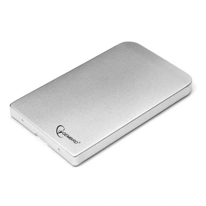 Внешний корпус Gembird USB 2.0 для 2.5" HDD/SSD, порт mini USB, SATA III, металл, серебристый, коробка, EE2-U2S-41-S