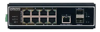 Коммутатор Osnovo SW-60812/I 8x100Mb 1G 2SFP 300W