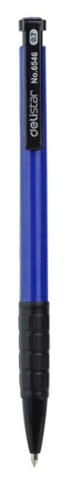 Ручка шариков. автоматическая Deli 6546blue ассорти d 0.7мм син. черн. резин. манжета