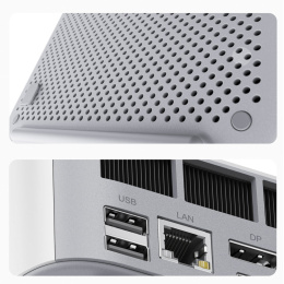Мини-компьютер Beelink SER9 AMD Ryzen AI 9 HX 370, RAM 32 ГБ, SSD 1000 ГБ, AMD Radeon 890M, серебристый BL/Ryzen_AI_9HX370,32/1TB/Milky Grey