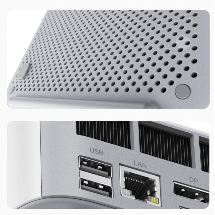 Мини-компьютер Beelink SER9 AMD Ryzen AI 9 HX 365, RAM 32 ГБ, SSD 1000 ГБ, AMD Radeon 890M, серебристый BL/Ryzen_AI_9HX365,32/1TB/Milky Grey