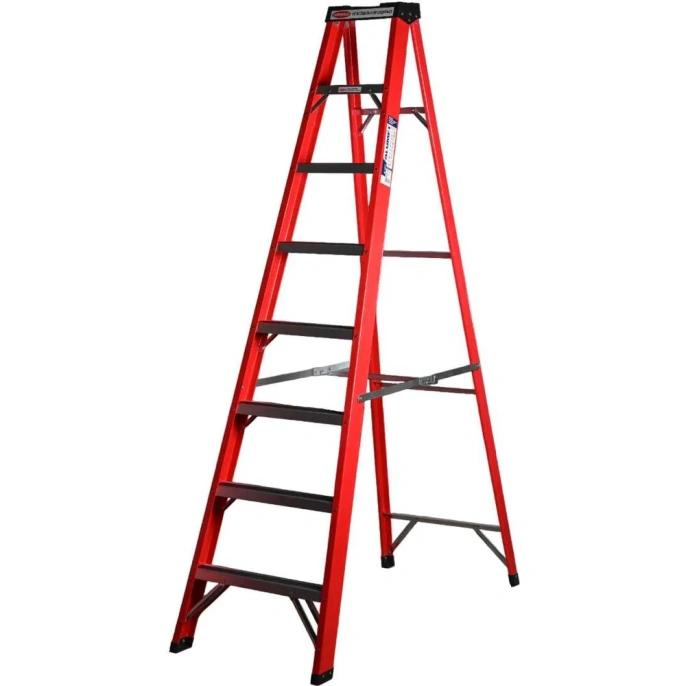 Стеклопластиковая стремянка Алюмет с органайзером 7 ступеней. Серия SF1007