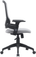 Кресло Cactus CS-MC313-BKGY, сетка/ткань, до 100кг, топ-ган, регулируемые 1D подлокотники,  серый