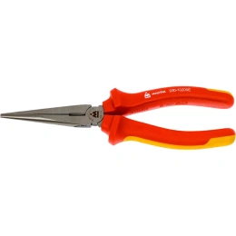 Диэлектрические удлинённые тонкие прямые плоскогубцы 200мм МАСТАК 030-10200EH