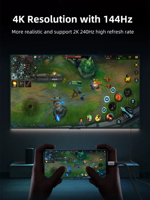 Кабель CABLETIME CC14L (CT-CMHD8K-AG2) 2 м, USB TYPE C - HDMI 8K/60 Гц