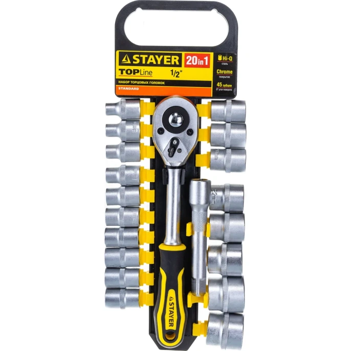 Набор STAYER STANDARD 1/2", 20 предметов 27750-H20
