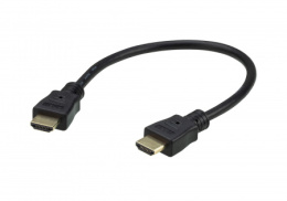 ATEN 2L-7DA3H Шнур, мониторный, HDMI, HDMI High Speed, Male-Male, опрессованный, 0.3 метр., черный, [ATEN 2L-7DA3H]