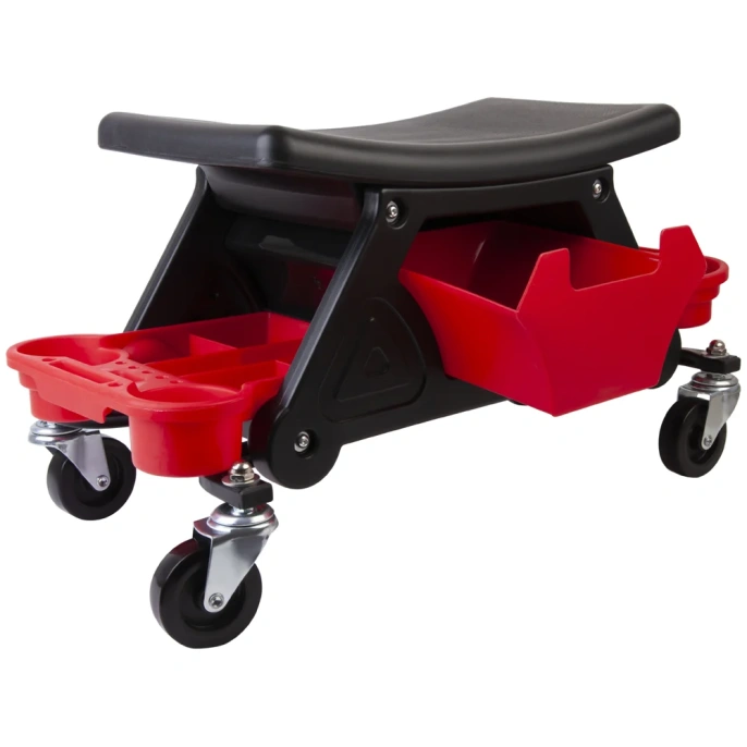 Рабочий стул WIEDERKRAFT табурет для детейлеров, передвижной, на колесах, с полками WDK-86025