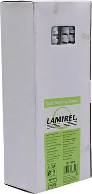 Lamirel CRC78672 Пластмассовые гребёнки для переплёта (WhiteA4 d 12мм уп. 100 шт)