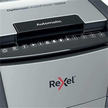 Уничтожитель бумаг Rexel Optimum AutoFeed 300M, с автоподачей, P-5, 2х15 мм, 300 лист. одновременно, 60л [2020300meu]