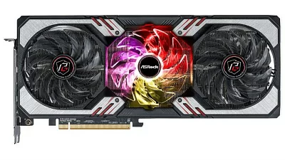 Видеокарта AMD Radeon ASRock RX 6750 XT Phantom Gaming D 12GB OC (RX6750XT PGD 12GO) 12GB GDDR6 HDMI+3xDP 2x8pin RTL