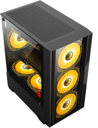 Корпус mATX BLOODY CC-123, Mini-Tower, без БП,  черный [cc-123-bk]