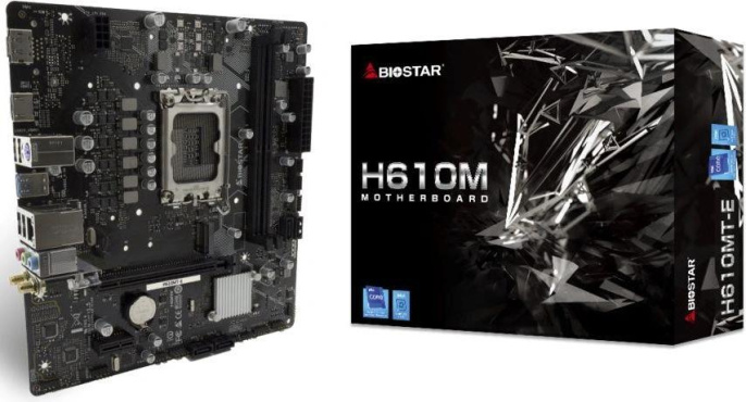 Материнская плата Biostar H610MT-E Soc-1700 Intel H610 2xDDR4 mATX AC`97 8ch 7.1 GbLAN+HDMI+DP