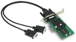 Плата MOXA CP-132EL-I-DB9M, PCIe, 2 Port RS-422/485 DB9M , Low Profile, кабель в комплекте