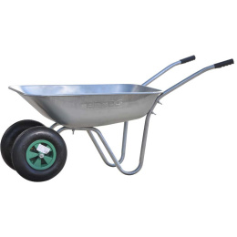 Тачка садовая BRADO 2x85 GARDEN до 85л, до 150 кг, 2x3.5-6, пневмо, ось 16*90