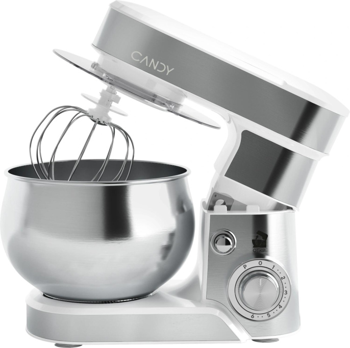 Миксер планетарный Candy CM-501, 900Вт, серебристый/белый [f00nh0m00ru]