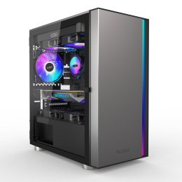 Корпус PCCooler LM300 ARGB BK, Mini-Tower, TG, 1x120mm ARGB, 1xUSB-A 3.0 + 2xUSB-A 2.0, mATX, mITX Black