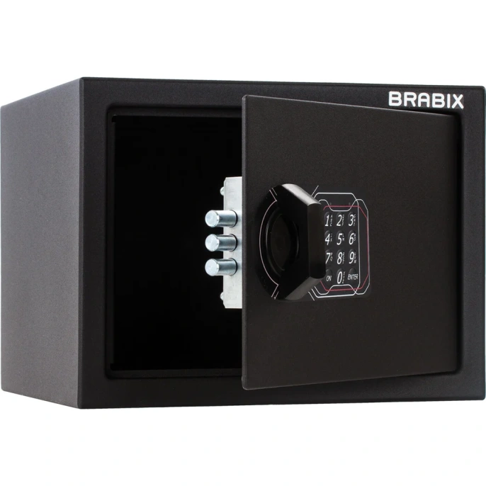 Офисный мебельный сейф BRABIX SF-230EL 230х310х250 мм, электронный замок, черный 291147