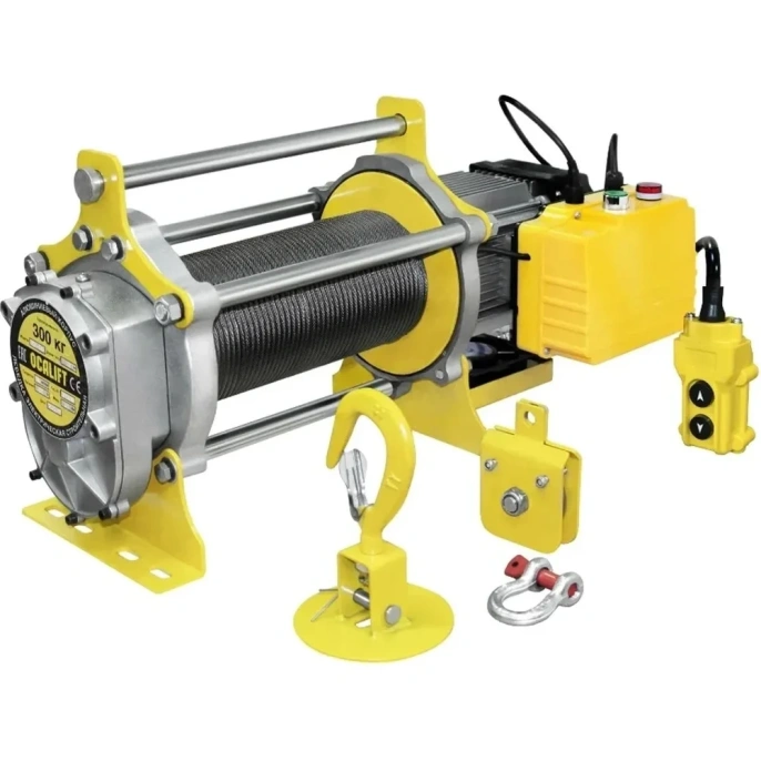 Лебедка строительная OCALIFT TSA 300 кг 100 м 3кВт 220в электрическая канатная TSA300100m220v