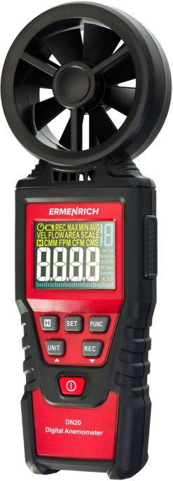 Анемометр-термометр Ermenrich Seek DN20 портативный крыльчатый красный/черный 82972