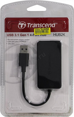 Концентратор USB Transcend TS-HUB2K USB3.0 4-Port HUB