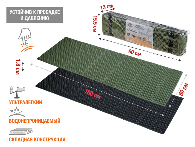 Коврик туристический складной, Coyote, ARIZONE 28-180601