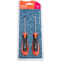 Набор отверток с двухкомпонентными рукоятками Кратон Master SSS-07 2 предмета, блистер 2 09 03 007