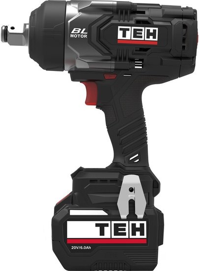 Гайковерт TEH LW1500N-1B (мах крутящий момент: 1500 нм, 3 режима работы, патрон: 3/4 дюйма с отверстием и фрикционным кольцом,комплектация: акб 6ач, зу, кейс)