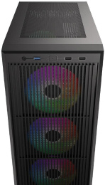 Корпус ID-Cooling Ware 300 черный без БП mATX 6x120mm 2xUSB2.0 1xUSB3.0 audio bott PSU WARE 300 ARGB
