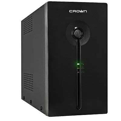 CROWN ИБП CMU-SP1200 COMBO {1200VA металл, 2x12V/9AH, розетки 2*IEC + 2*EURO} (CM000001509)