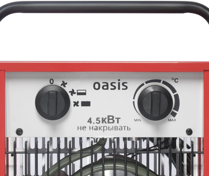Электрическая тепловая пушка OASIS TP-45S,  4.5кВт, красный [tp-45s (u)]