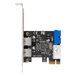 Контроллер ExeGate EXE-342 PCI-E x1 v2.0, 2*USB3.0 ext.+ 1*19pin int. внутренние коннекторы для подключения 2*USB3.0 портов на корпусе , разъем доп.питания, VIA Labs Chipset VL805 EX296209RUS