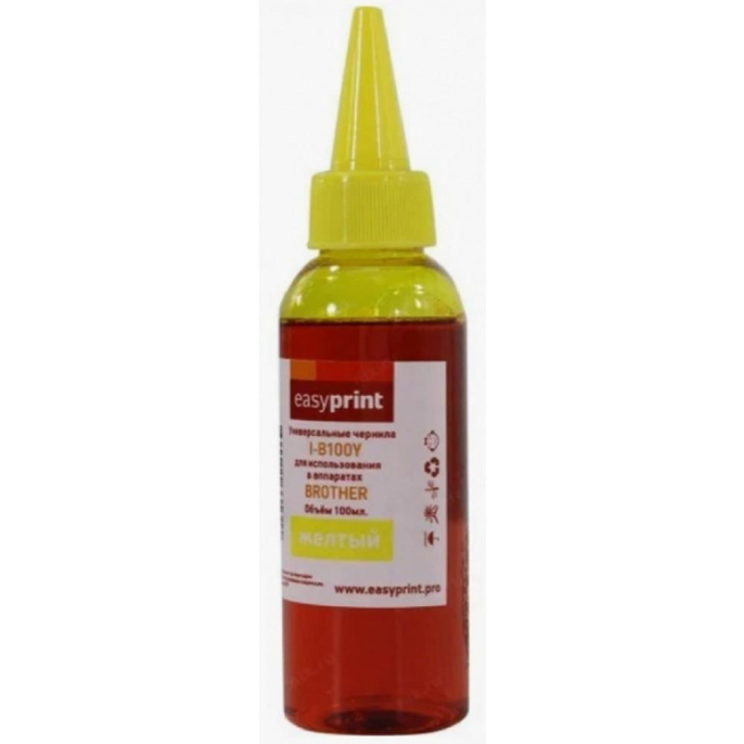 EasyPrint Чернила I-B100Y универсальные для Brother 100мл. жёлтый