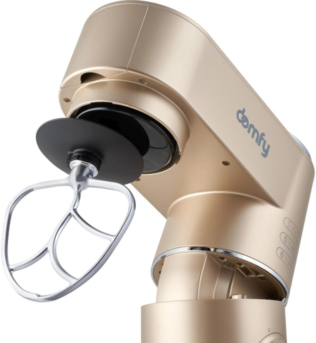 Миксер планетарный DOMFY DSC-KM301, 1200Вт, золотистый