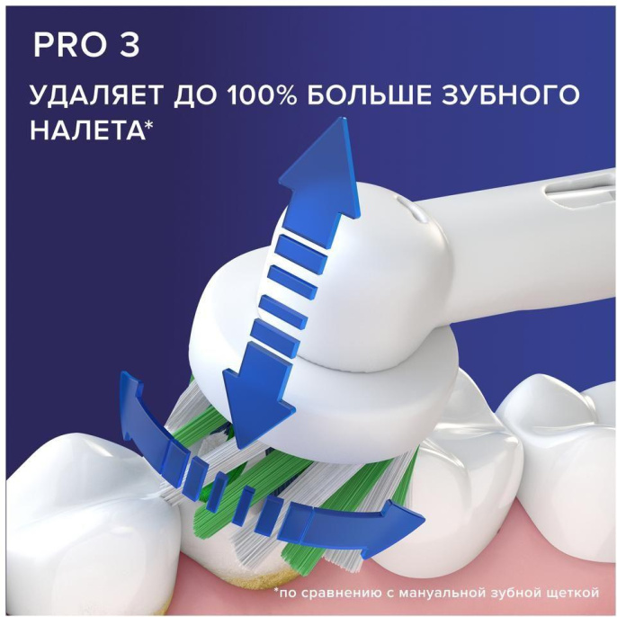 Набор электрических зубных щеток Oral-B Pro Series 3, насадки для щётки: 2 шт, цвет: белый и черный [d505.513.3x]