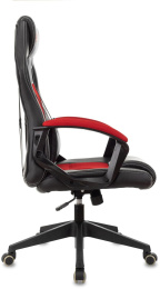 Кресло игровое ZOMBIE Arena, ткань/экокожа, до 120кг, черный/красный