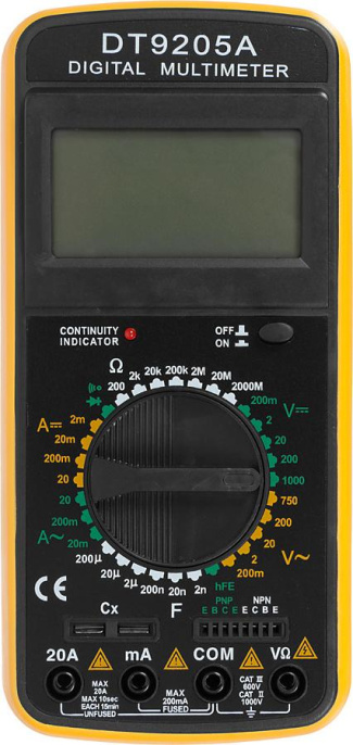 Мультиметр цифровой Ресанта DT 9205A, ручной