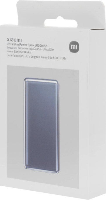 Внешний аккумулятор (Power Bank) Xiaomi Ultra Slim,  5000мAч,  серый [bhr9535gl]