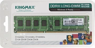 Оперативная память DDR3 2Gb 1600MHz Kingmax KM-LD3-1600-2GS RTL PC3-12800 DIMM 240-pin