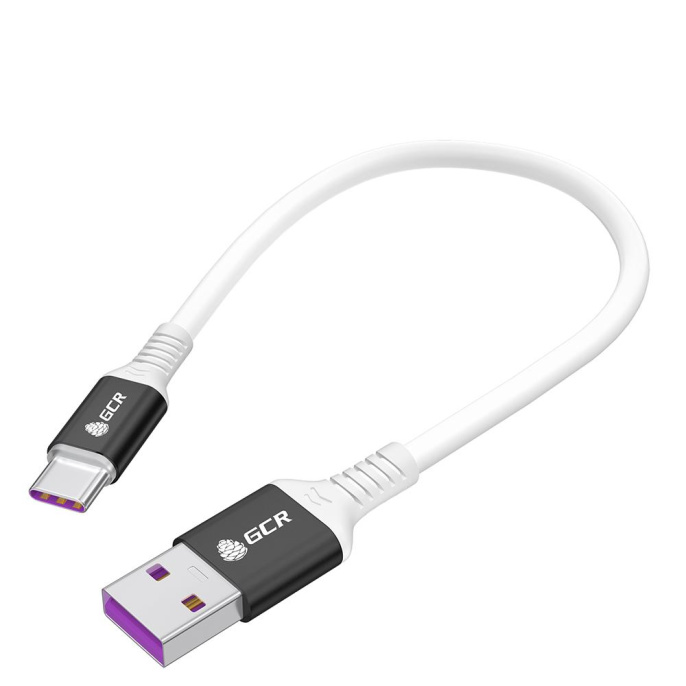 GCR Кабель 0.5m, TypeC POWER DELIVERY 60 W, 5A max, быстрая зарядка, белый TPE, AL case черный, белый ПВХ, 28/22 AWG, GCR-53655 GCR Кабель 0.5m, TypeC POWER DELIVERY 60 W, 5A max, быстрая зарядка, белый TPE, AL case черный, белый ПВХ, 28/22 AWG, GCR-53655