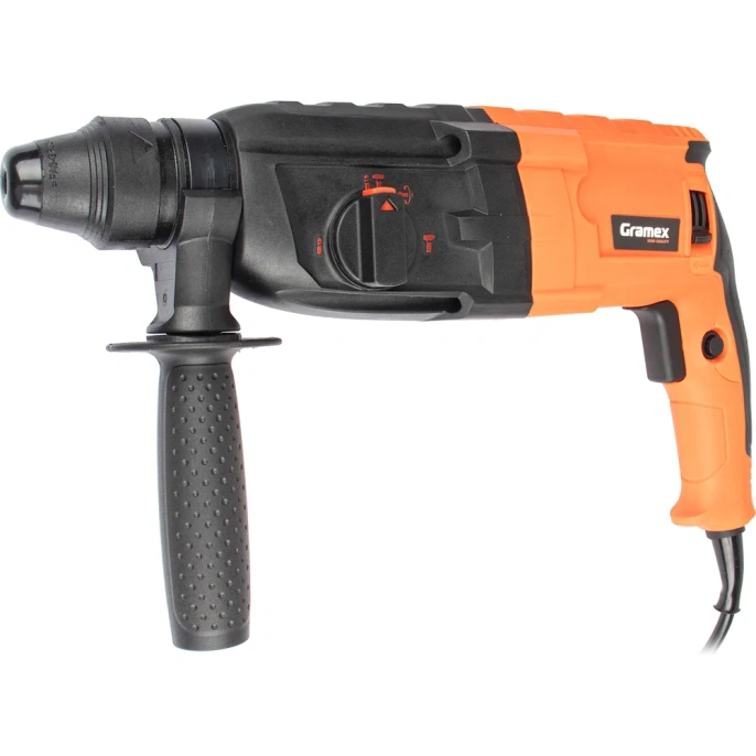 Перфоратор электрический Gramex HRH-800 (800Вт,0-1300об/мин,0-5800уд/мин,3,2Дж,3 реж,SDS+) Картон (1/5) 018504