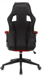 Кресло игровое ZOMBIE Arena, ткань/экокожа, до 120кг, черный/красный