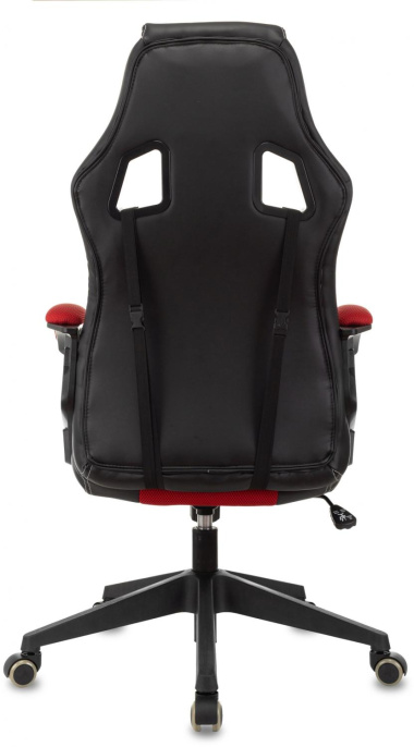 Кресло игровое ZOMBIE Arena, ткань/экокожа, до 120кг, черный/красный